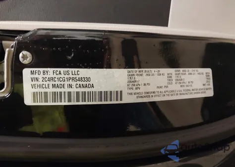 2023 Chrysler Voyager Lx from USA, damaged, VIN 2C4RC1CG1PR548330